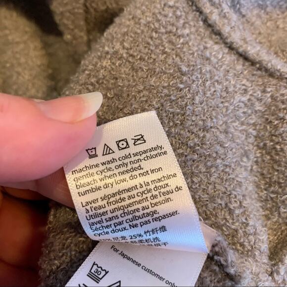 Barefoot Dream Cozy Chic Lite knit gray open front cardigan size Small - Picture 13 of 15